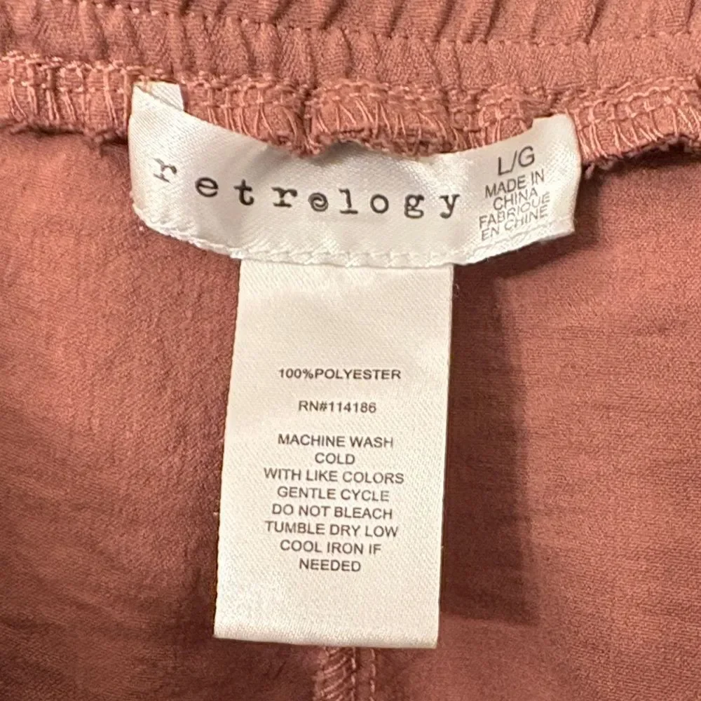 Chic High Waist Women's Shorts in Rose Brown Size Lg